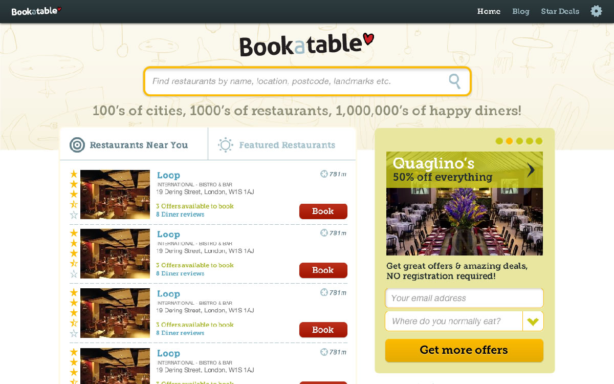 Responsive HTML5 prototype for b2c booking site